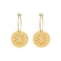 Jewelry - Mini hoop earrings medals sun - JOUR DE MISTRAL