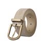 Leather goods - Beige leather belt with interchangeable buckle - VERTICAL L ACCESSOIRE