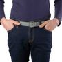 Leather goods - Grey leather belt with interchangeable buckle - VERTICAL L ACCESSOIRE