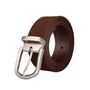 Leather goods - Brown leather belt with interchangeable buckle  - VERTICAL L ACCESSOIRE