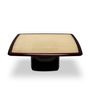 Coffee tables - Bossa Square Coffee Table in Mahogany Solid Wood and Rattan - DUISTT