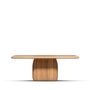 Coffee tables - Bossa Rectangular Coffee Table in Natural Solid Oak Wood - DUISTT