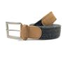 Leather goods - Grey braided belt - VERTICAL L ACCESSOIRE