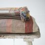 Fabric cushions - Multi Stripe orange Cushion Cover - ML FABRICS