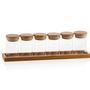 Spices - 6-jar bamboo and glass spice rack CC70110 - ANDREA HOUSE