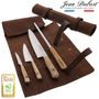 Kitchen utensils - 1920 range PEFC certified oak wood handles in guenine leather pouch - JEAN DUBOST