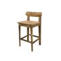 Chairs - Bar chair Maria natural teak outdoor - SEMPRE LIFE