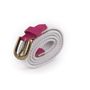 Leather goods - White pink women's braided belt - VERTICAL L ACCESSOIRE