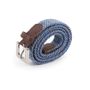 Leather goods - Women's blue gray braided belt - VERTICAL L ACCESSOIRE
