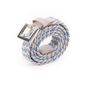 Leather goods - Light blue beige women's braided belt - VERTICAL L ACCESSOIRE