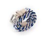 Leather goods - Creamy blue white women's braided belt - VERTICAL L ACCESSOIRE