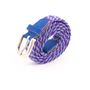 Leather goods - Purple blue women's braided belt - VERTICAL L ACCESSOIRE