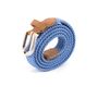 Leather goods - Light blue women's braided belt - VERTICAL L ACCESSOIRE