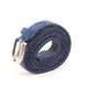 Leather goods - Women's braided belt dark blue white - VERTICAL L ACCESSOIRE