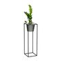 Decorative objects - Black metal planter AX70037 - ANDREA HOUSE