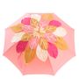 Décorations florales - EXTRAORDINAIRE PARAPLUIE DOUBLE FACE ROSE AVEC FEUILLES APPLIQUÉES - PASOTTI