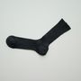 Socks - LINEN RIBBED SOCKS - HAKNE