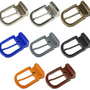 Leather goods - Khaki leather belt with interchangeable buckle  - VERTICAL L ACCESSOIRE