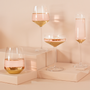 Wine accessories - Estelle Gold Crystal Coupe Glassware Set of 2 - CRISTINA RE