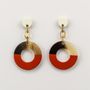 Jewelry - Two-tone lacquered earrings - L'INDOCHINEUR PARIS HANOI