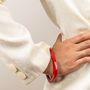Bijoux - Bracelets in African blonde horn, brass and red lacquer - L'INDOCHINEUR PARIS HANOI