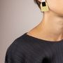 Bijoux - Brass stone earrings - L'INDOCHINEUR PARIS HANOI