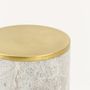 Decorative objects - Round stone and brass boxes - L'INDOCHINEUR PARIS HANOI