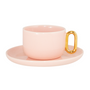 Tea and coffee accessories - Celine Luxe Blush Teacup & Saucer - CRISTINA RE