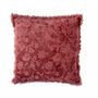 Fabric cushions - Floral Burgundy Cotton Cushion AX70205  - ANDREA HOUSE