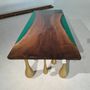 Dining Tables - Tear drop green table - DESIGNTRADE