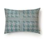 Fabric cushions - Houndstooth Atlantic Deep - AADYAM HANDWOVEN