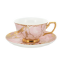 Cadeaux - Tasse à thé et soucoupe en quartz rose - CRISTINA RE