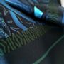 Foulards et écharpes - Foulard / carré - L'ÉMISSAIRE 90 - imprimé 100 % twill de soie - 90 x 90 cm - roulotté à la française - MAISON FÉTICHE