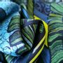 Foulards et écharpes - Foulard / carré - ORIENT 90 - imprimé 100 % twill de soie - 90 x 90 cm - roulotté à la française - Maison Fétiche - MAISON FÉTICHE