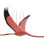 Other wall decoration - Pink flamingo wood mobile handmade from fair trade - FAIR MOMS