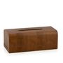 Caskets and boxes - Walnut wood tissue box BA70012  - ANDREA HOUSE