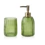 Mounting accessories - Stripes green glass Toothbrush holder BA70083 - ANDREA HOUSE