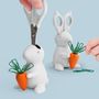 Cadeaux - Ciseaux de lapin et porte-clip : Collection de papeterie - QUALY DESIGN OFFICIAL
