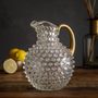 Carafes - Clear pitcher 2L handle matt gold diamond tip - CHEHOMA