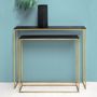 Console table - S/2 consoles mango & gold metal - CHEHOMA