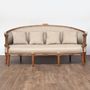 Sofas - Three seater sofa linen and jute “Valbelle” - CHEHOMA