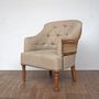 Armchairs - Linen and jute armchair “Valbelle” - CHEHOMA