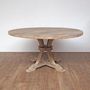 Dining Tables - Round wood table “Valbelle” - CHEHOMA