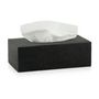 Caskets and boxes - Slate effect polyresin tissue box BA70117  - ANDREA HOUSE