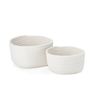Caskets and boxes - Set of 2 polyester and white cotton baskets BA70163  - ANDREA HOUSE