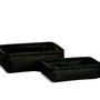 Caskets and boxes - Set of 2 black polyester baskets BA70168 - ANDREA HOUSE
