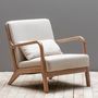 Armchairs - Chassepierre beige fabric armchair - CHEHOMA
