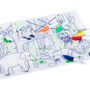 Cadeaux - set de table en silicone à colorier avec ses 5 feutres effaçables inclus - thème Wildlife -Jungle - SUPERPETIT