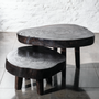 Coffee tables - Organic charred wood coffee tables - ATMOSPHÈRE D'AILLEURS