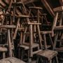 Tabourets - Tabourets anciens en bois brut - ATMOSPHÈRE D'AILLEURS